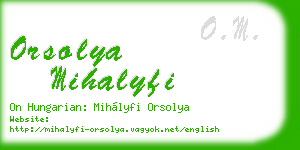 orsolya mihalyfi business card