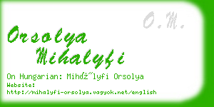 orsolya mihalyfi business card